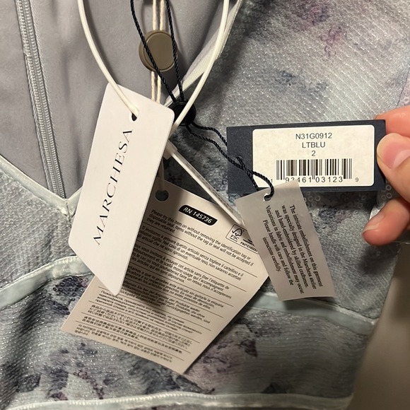 Brand new with tag Marchesa Notte light blue sequin dress size 2 - Picture 7 of 15